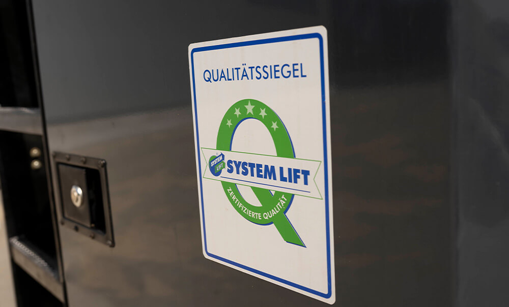 SYSTEM LIFT Qualitätssiegel